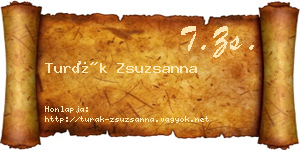 Turák Zsuzsanna névjegykártya